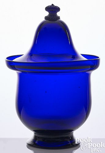 STIEGEL TYPE BLOWN COBALT GLASS 2faf1ad