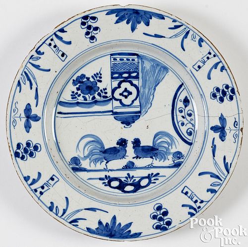 ENGLISH DELFTWARE COCK FIGHTING 2faf29f
