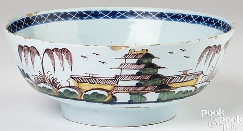 ENGLISH DELFTWARE POLYCHROME BOWL  2faf2ca