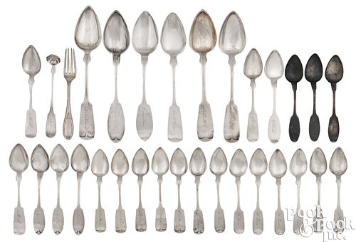 ITHACA, NEW YORK COIN SILVER SPOONS,