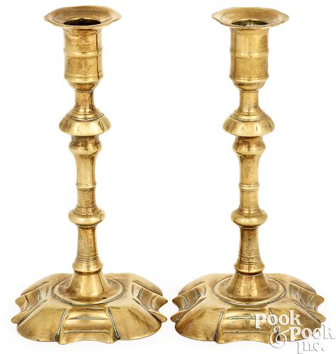 WILLIAM LEE, PAIR OF GEORGIAN BRASS