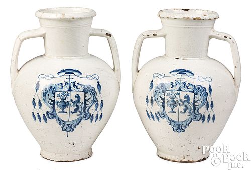 PAIR OF LARGE SPANISH DELFTWARE 2faf36a