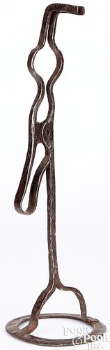 WROUGHT IRON SPLINT HOLDER, 18TH/19TH