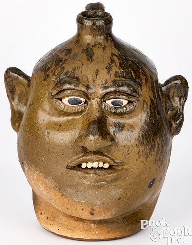 LANIER MEADERS, STONEWARE FACE JUGLanier