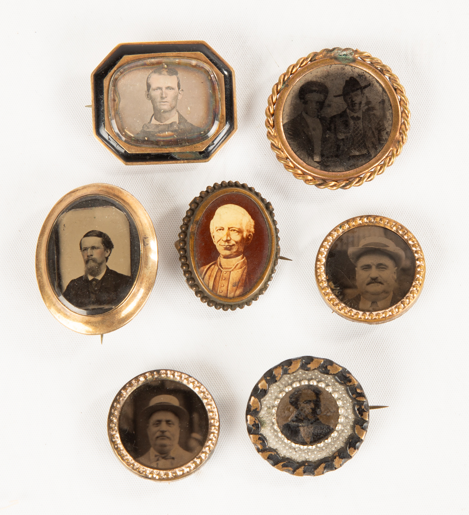 ANTIQUE TINTYPE PINS Antique Tintype