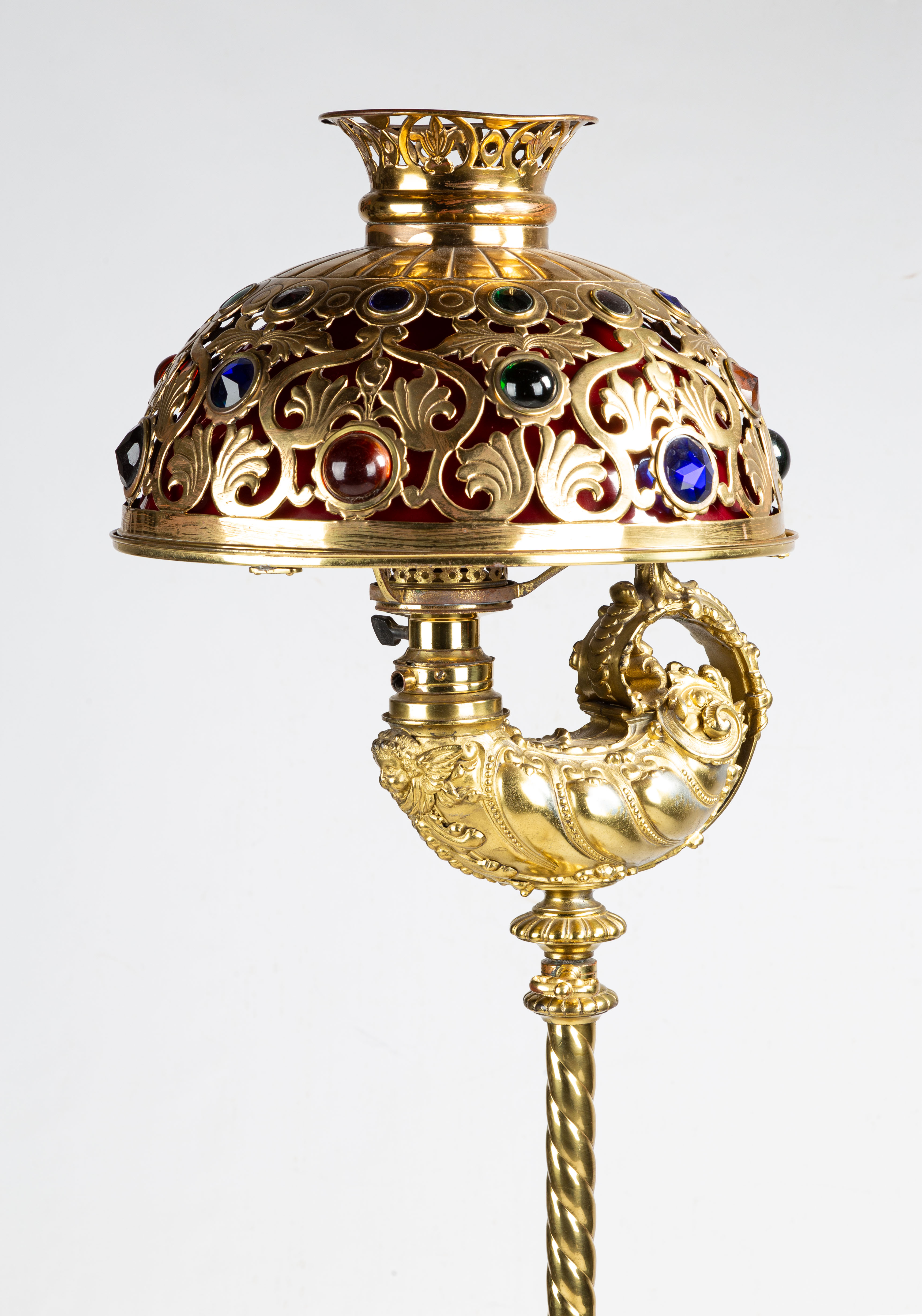 ADJUSTABLE BRASS FLOOR LAMP 19th century,