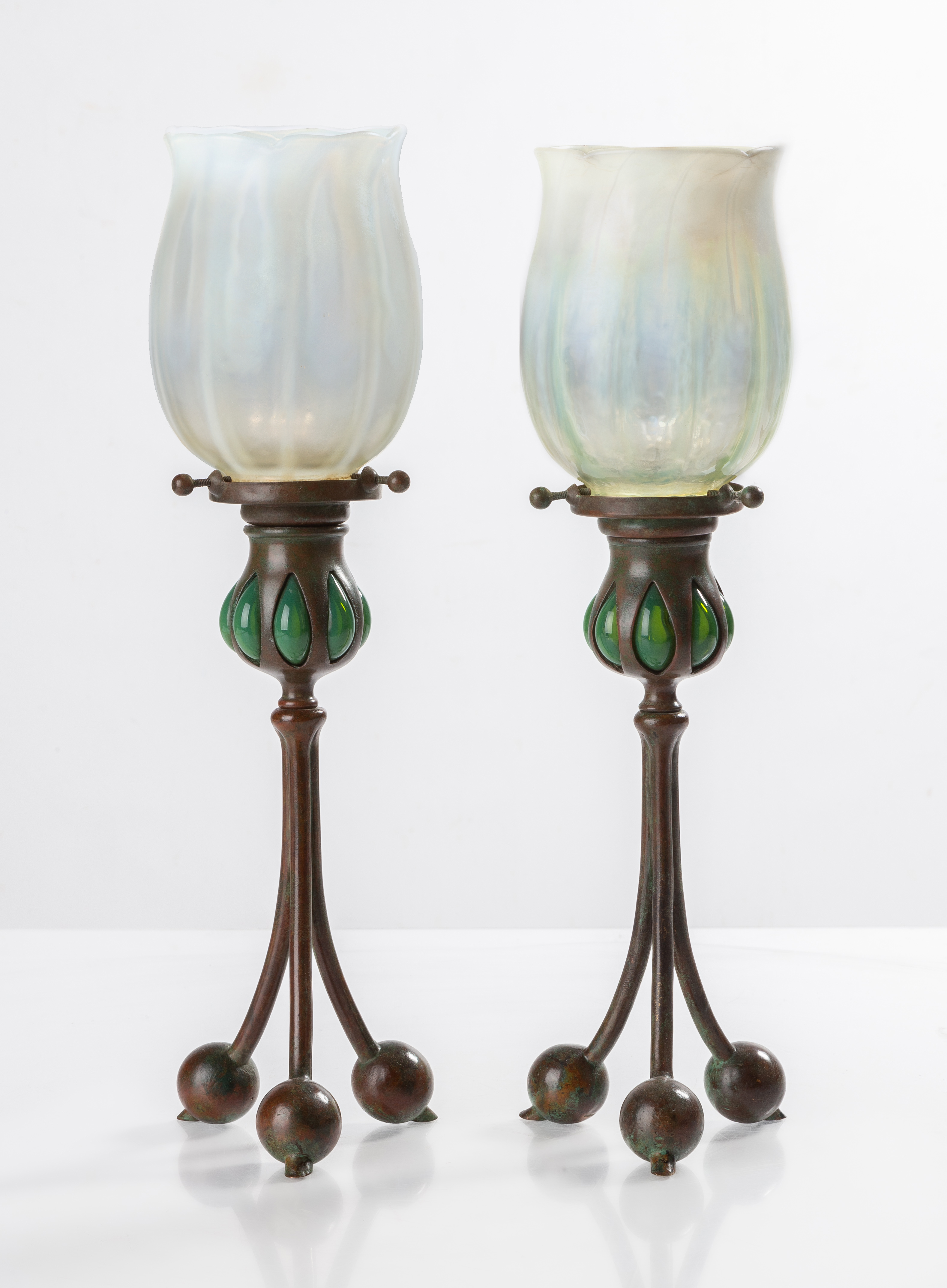 PAIR OF TIFFANY STUDIOS BLOWN OUT 2faf619