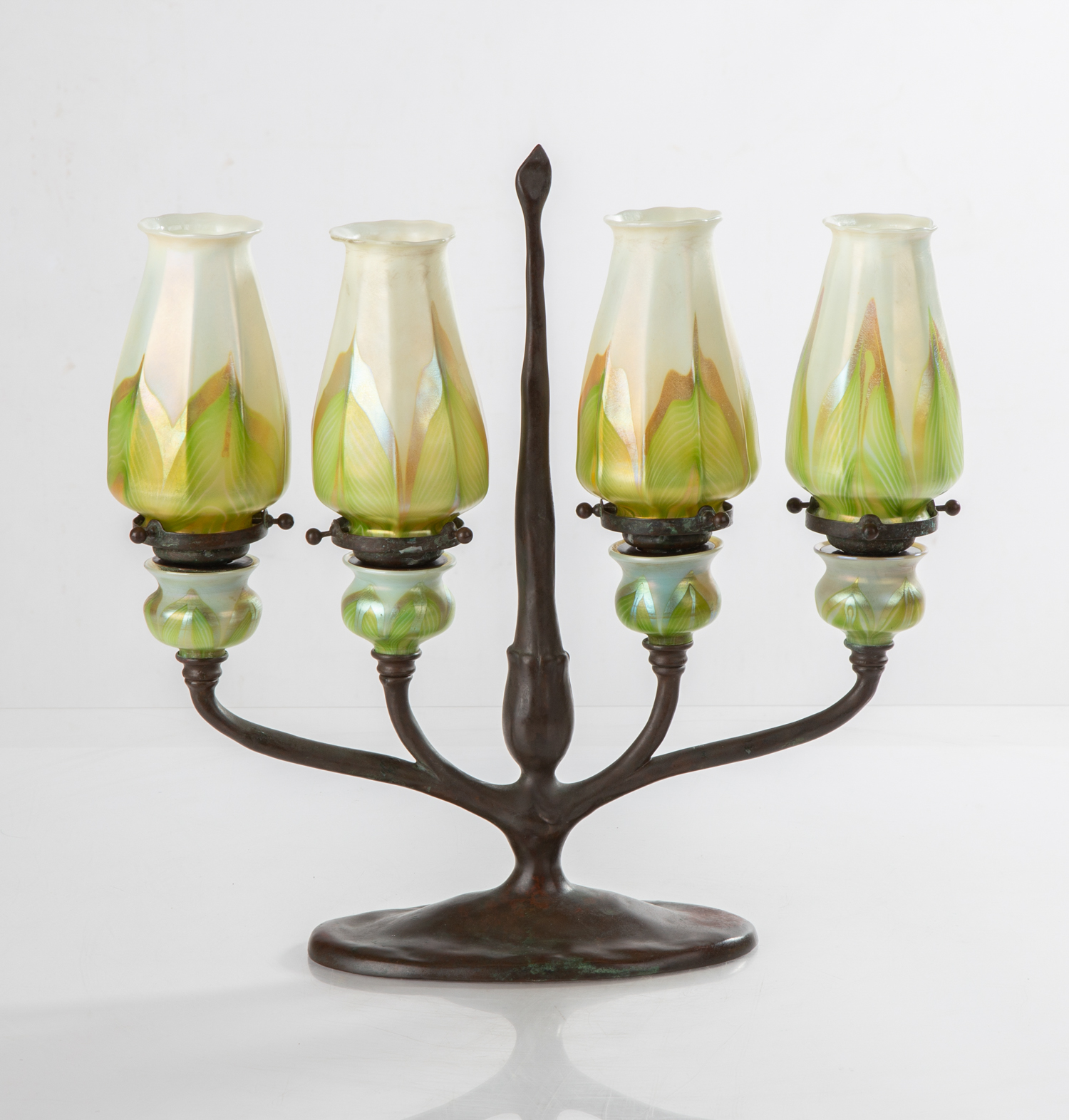 TIFFANY STUDIOS FOUR LIGHT FAVRILE 2faf6bd