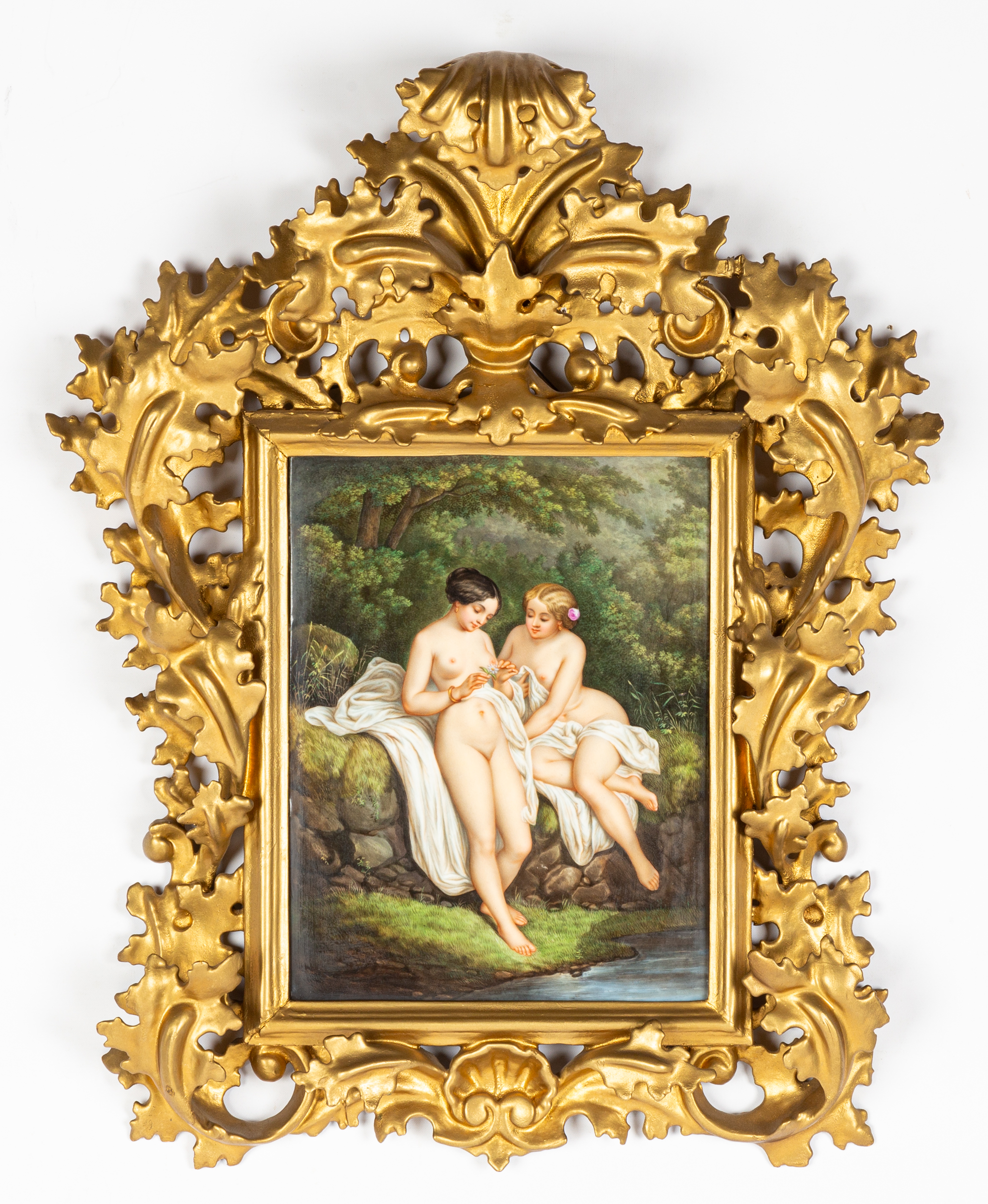 GERMAN PAINTED PORCELAIN PLAQUE 2faf65e