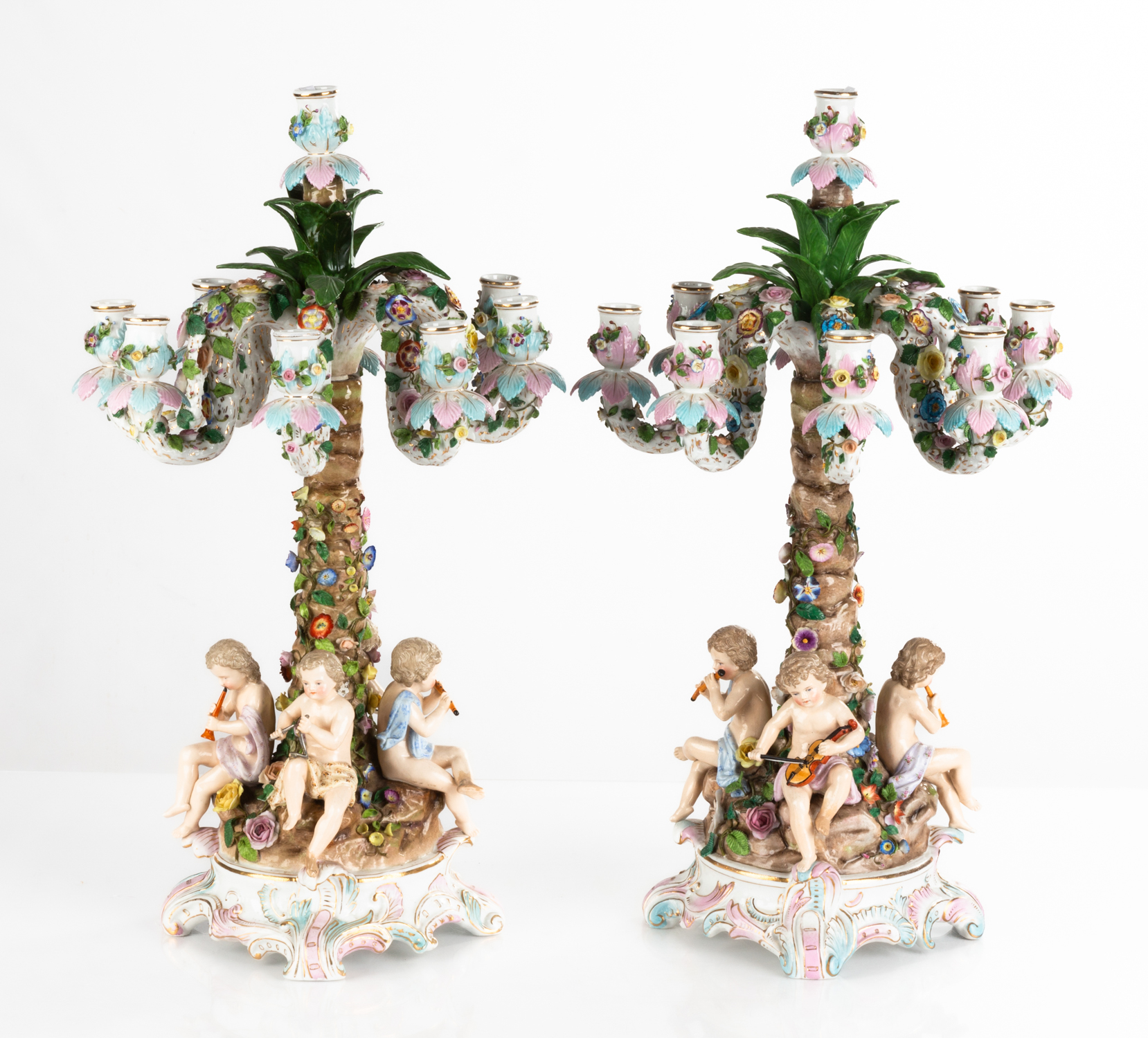 PAIR OF ERNST BOHNE (& SOHNE) PORCELAIN