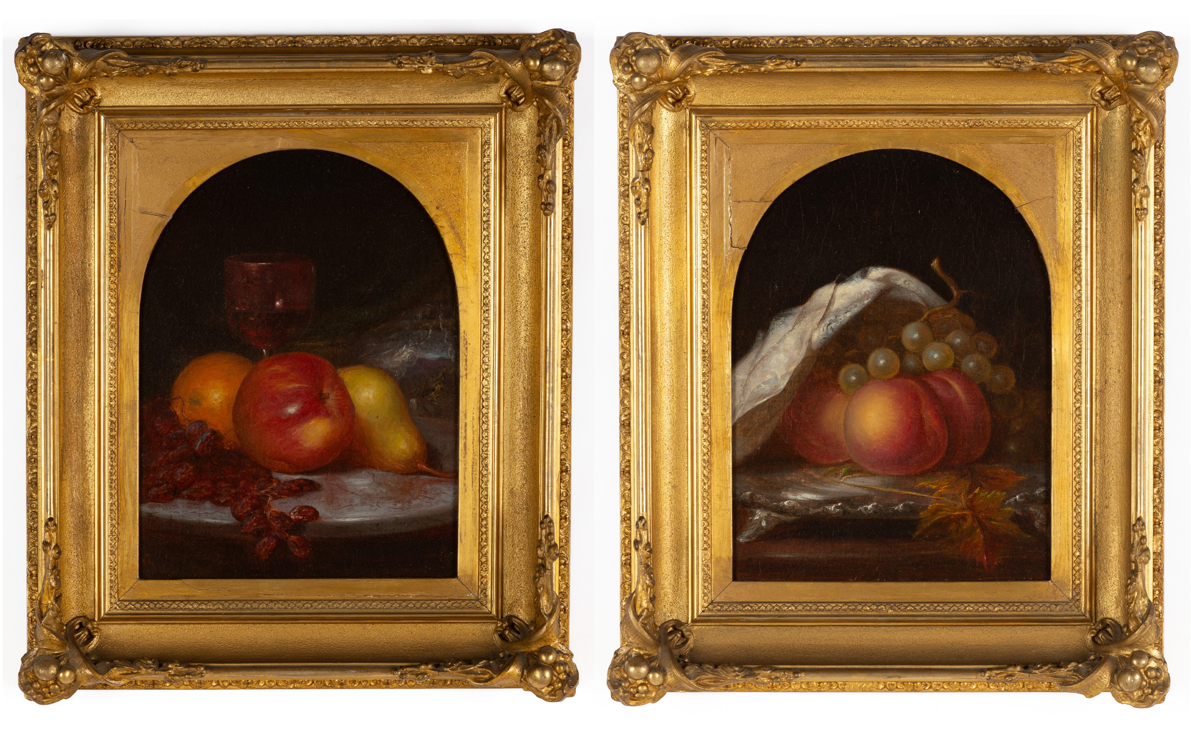 TWO 19TH CENTURY STILL LIFES Oil on