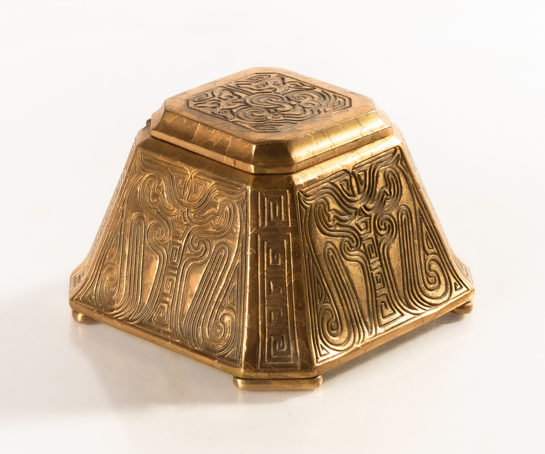 TIFFANY STUDIOS CHINESE INKWELL Circa