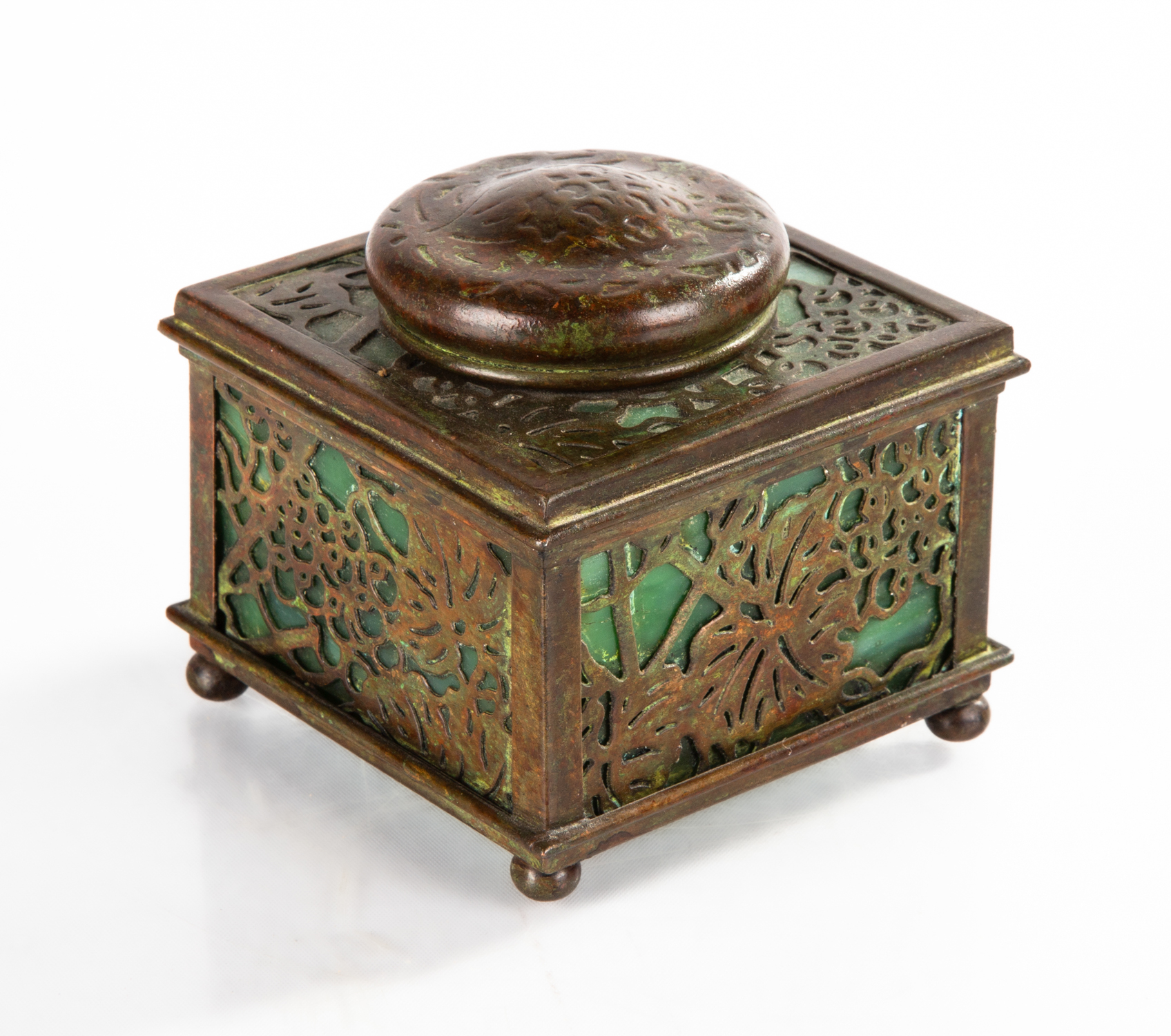 TIFFANY STUDIOS GRAPEVINE INKWELL Circa