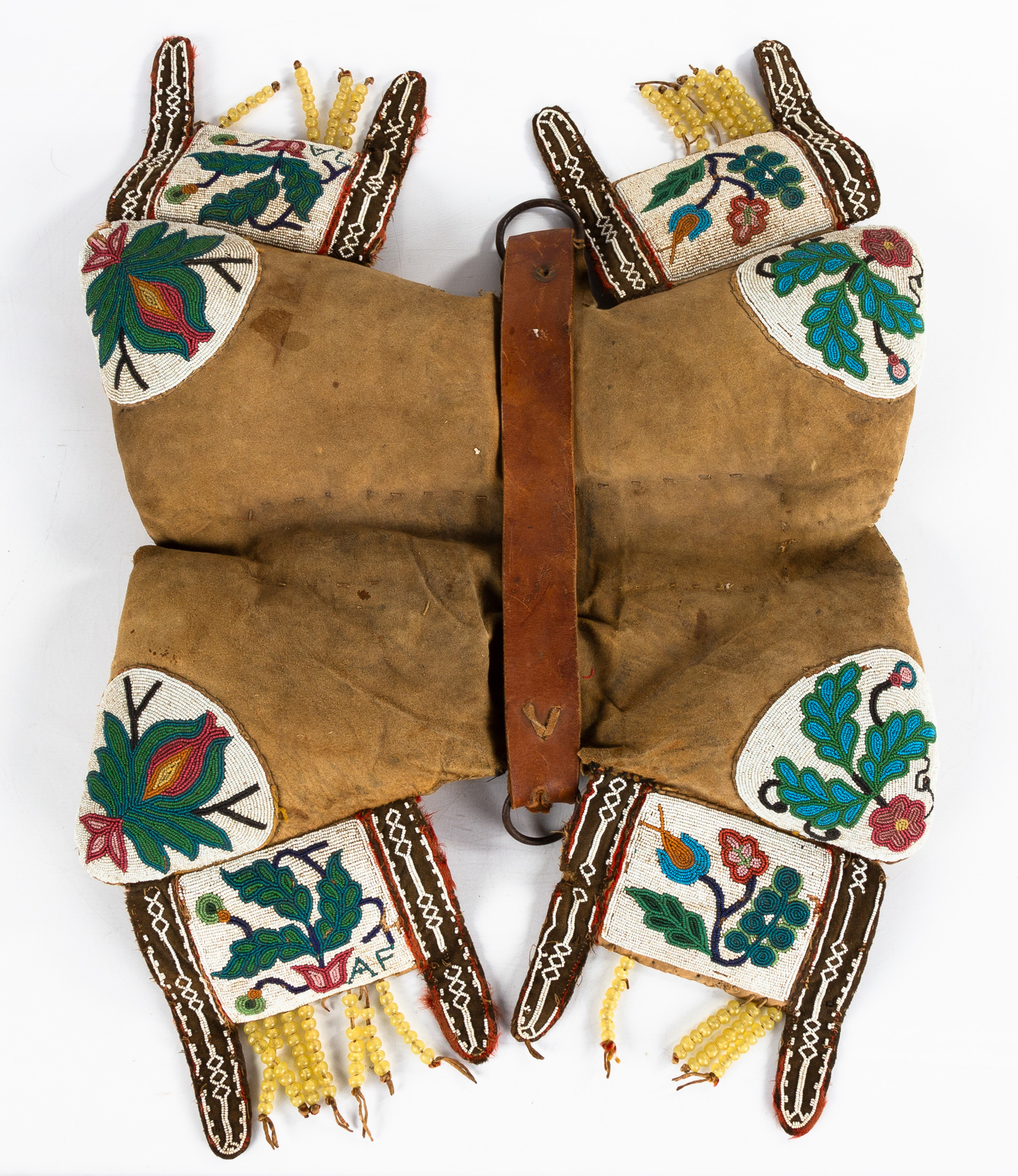 OJIBWE PAD SADDLE Circa 1880 Beads  2faf7fa