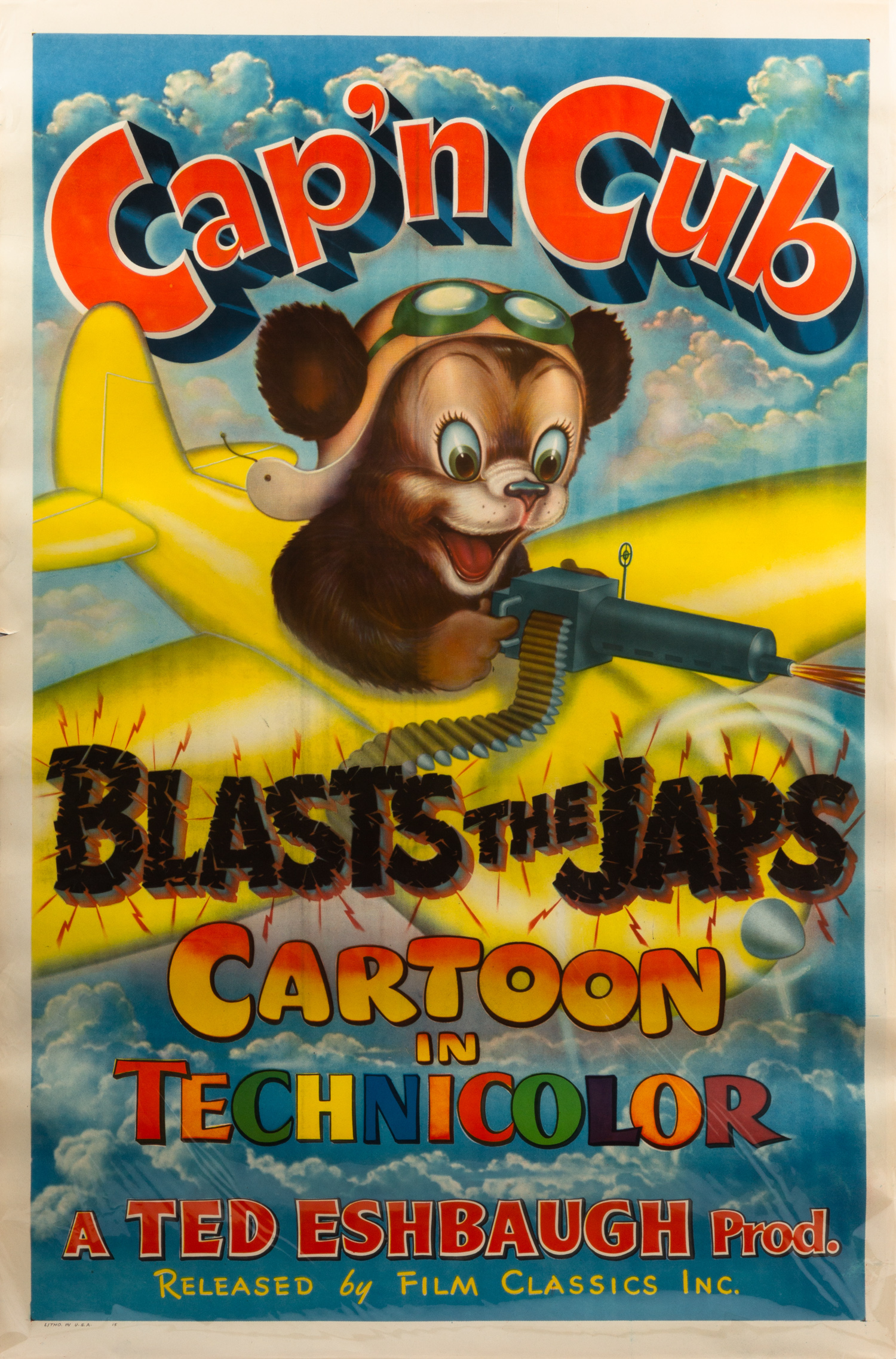 RARE TED ESHBAUGH, CAPN CUB MOVIE POSTER,