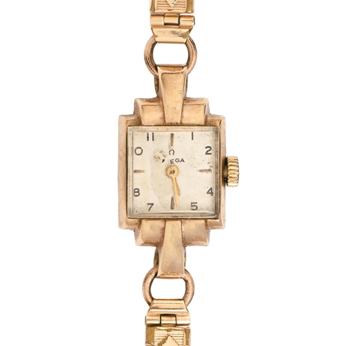 An Omega 9ct gold rectangular lady s 2faf8f0