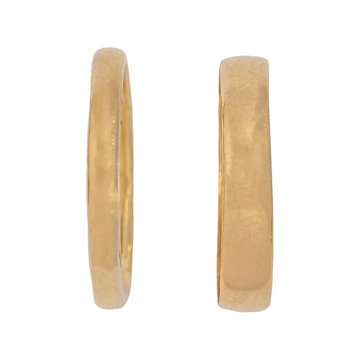 Two 22ct gold wedding rings, 5.4g, size