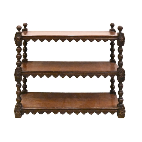 A Victorian oak dumb waiter with 2fafbff