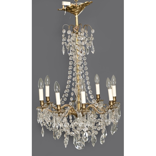 A glass chandelier late 20th c  2fafc1c