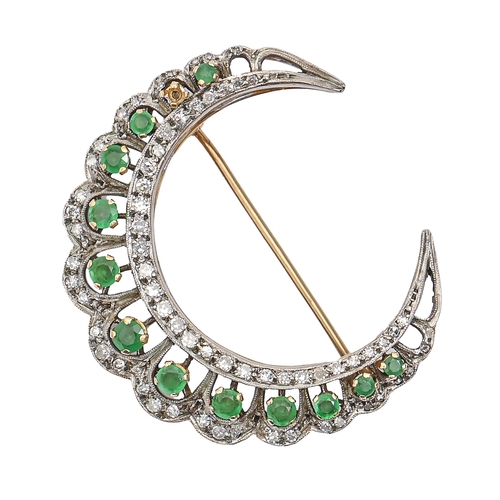 An emerald and diamond crescent 2fafcf3