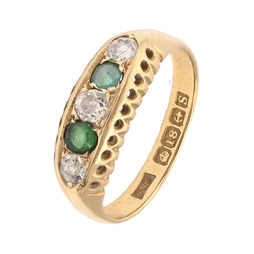 An emerald and diamond ring in 2fafcbc