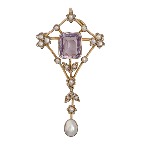 An amethyst and pearl openwork 2fafcc1