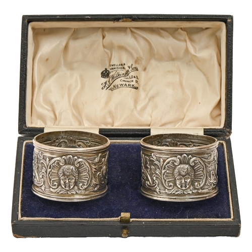 A pair of Victorian silver rococo revival