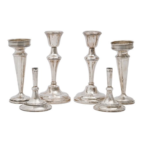 A pair of Elizabeth II silver candlesticks,