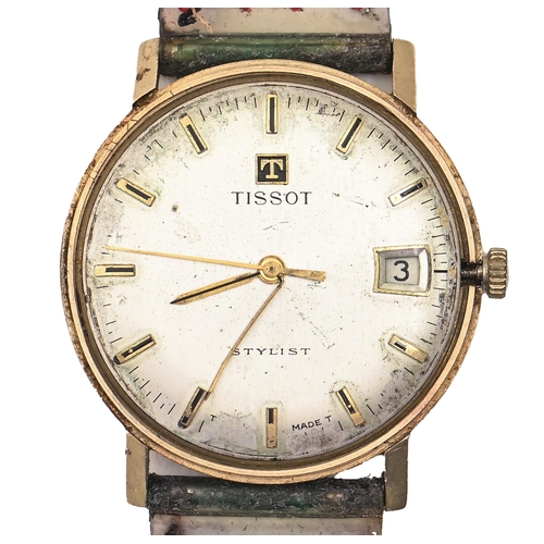 A Tissot 9ct gold gentlemans wristwatch,