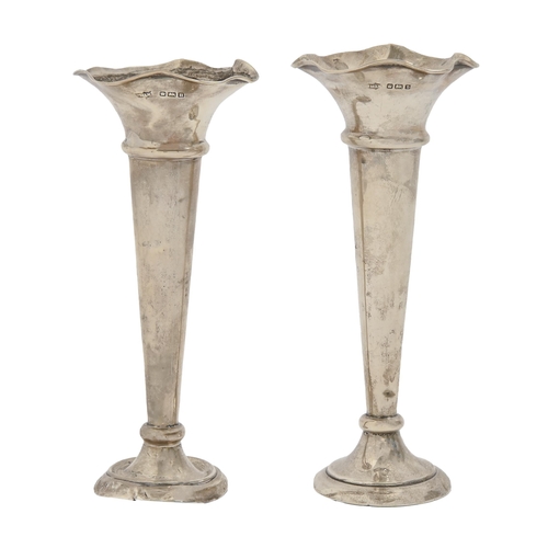 A pair of George V silver vases  2fafd64
