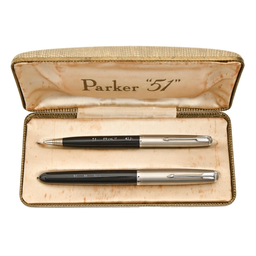 A Parker 51 fountain pen and pencil