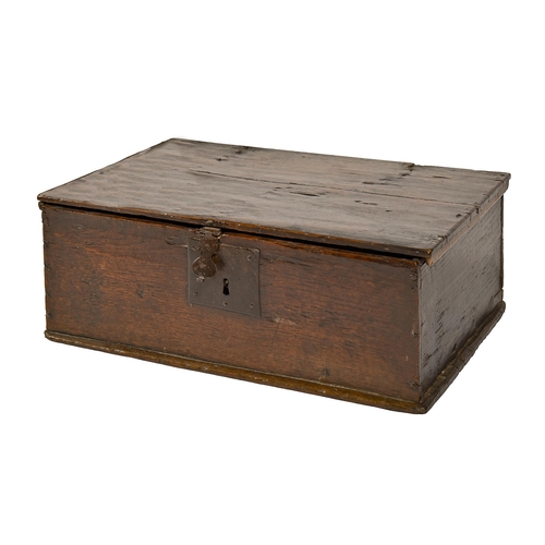 An English boarded oak box early mid 2faff90