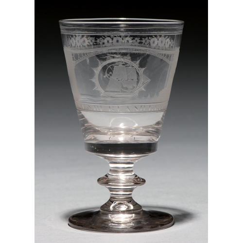 A Regency commemorative glass goblet  2fb00ae