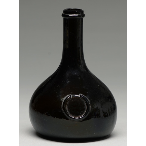 A Belgian glass utility bottle, 18th