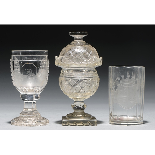 A cut glass sweetmeat jar and cover  2fb00ce