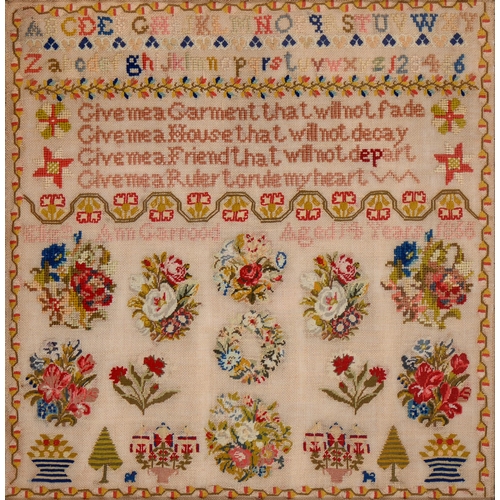 A Victorian linen sampler Elizabeth 2fb0123