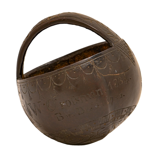 An English coconut basket 1834  2fb0103