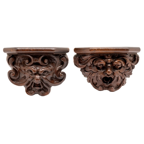 Two oak misericords 19th c each 2fb0178