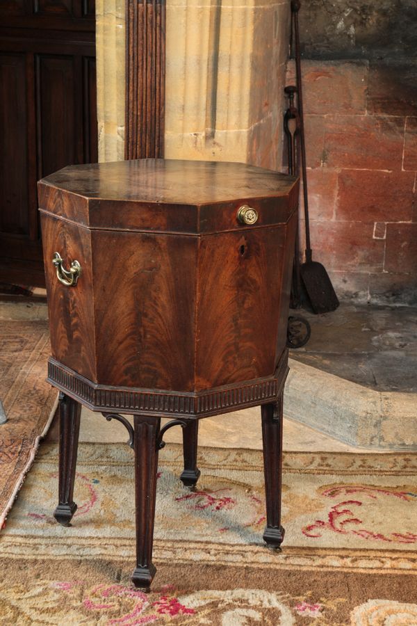 A GEORGE III MAHOGANY WINE COOLER circa