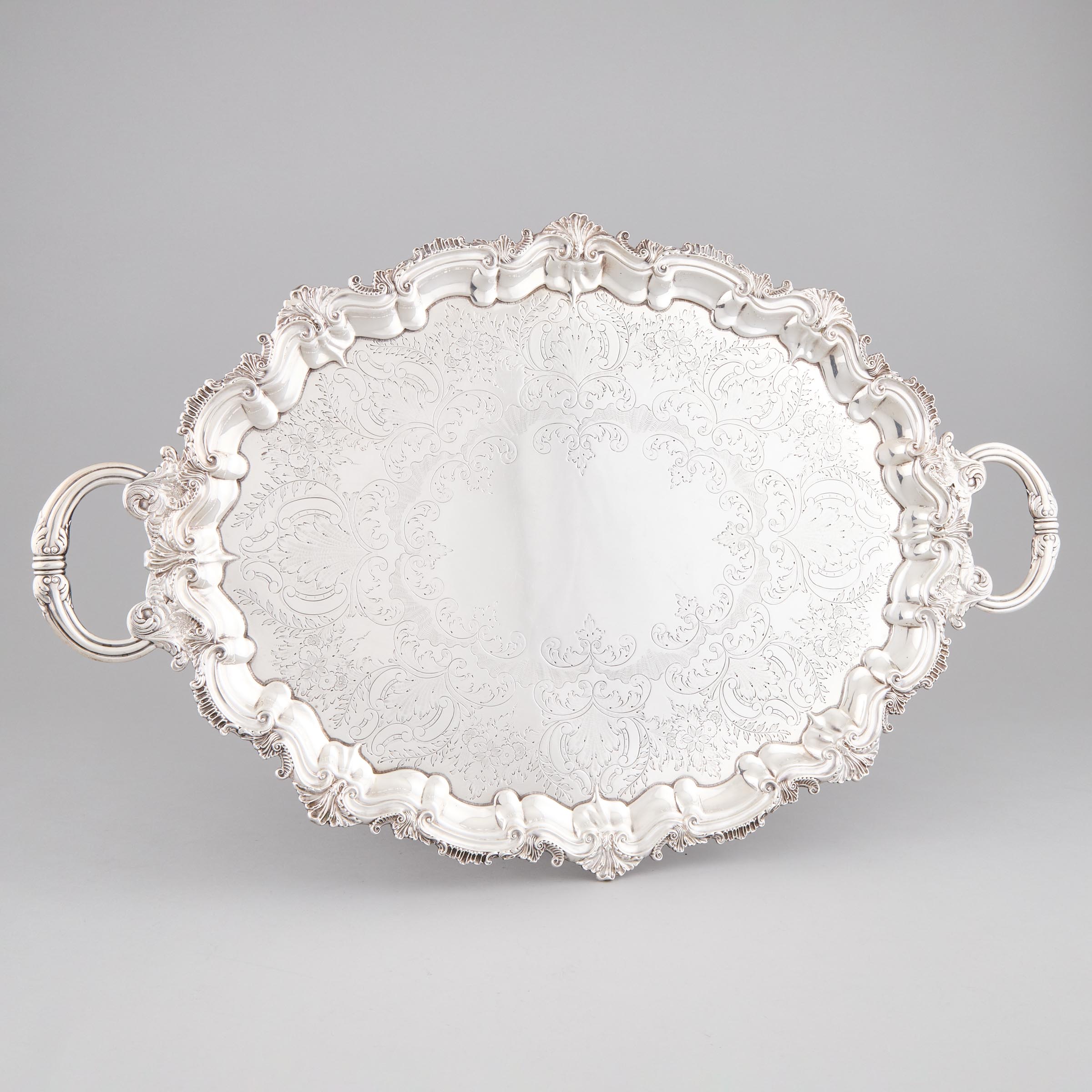 Victorian Silver Two-Handled Serving