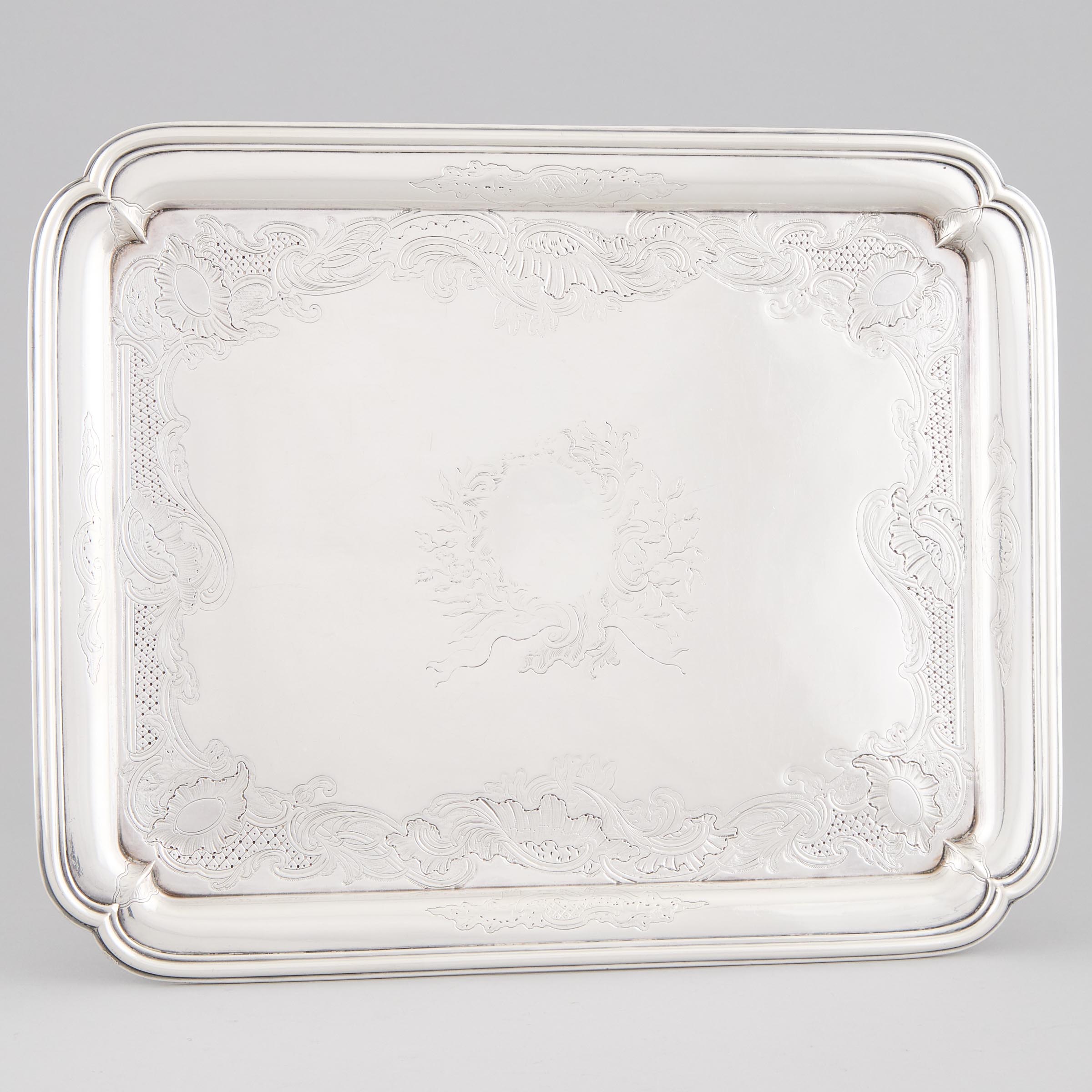 George II Silver Rectangular Salver  2fb03b2