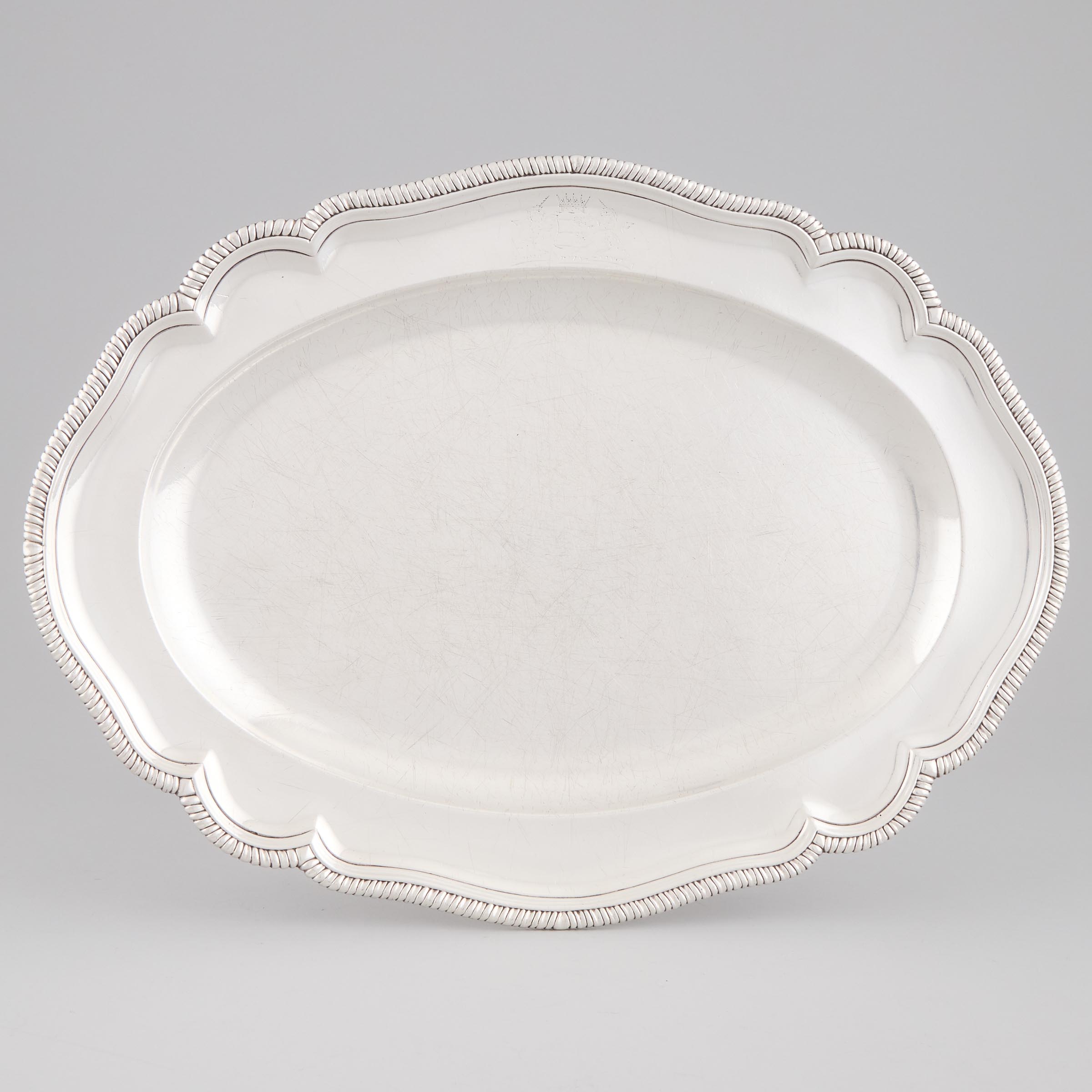 George III Silver Oval Meat Platter  2fb03bc