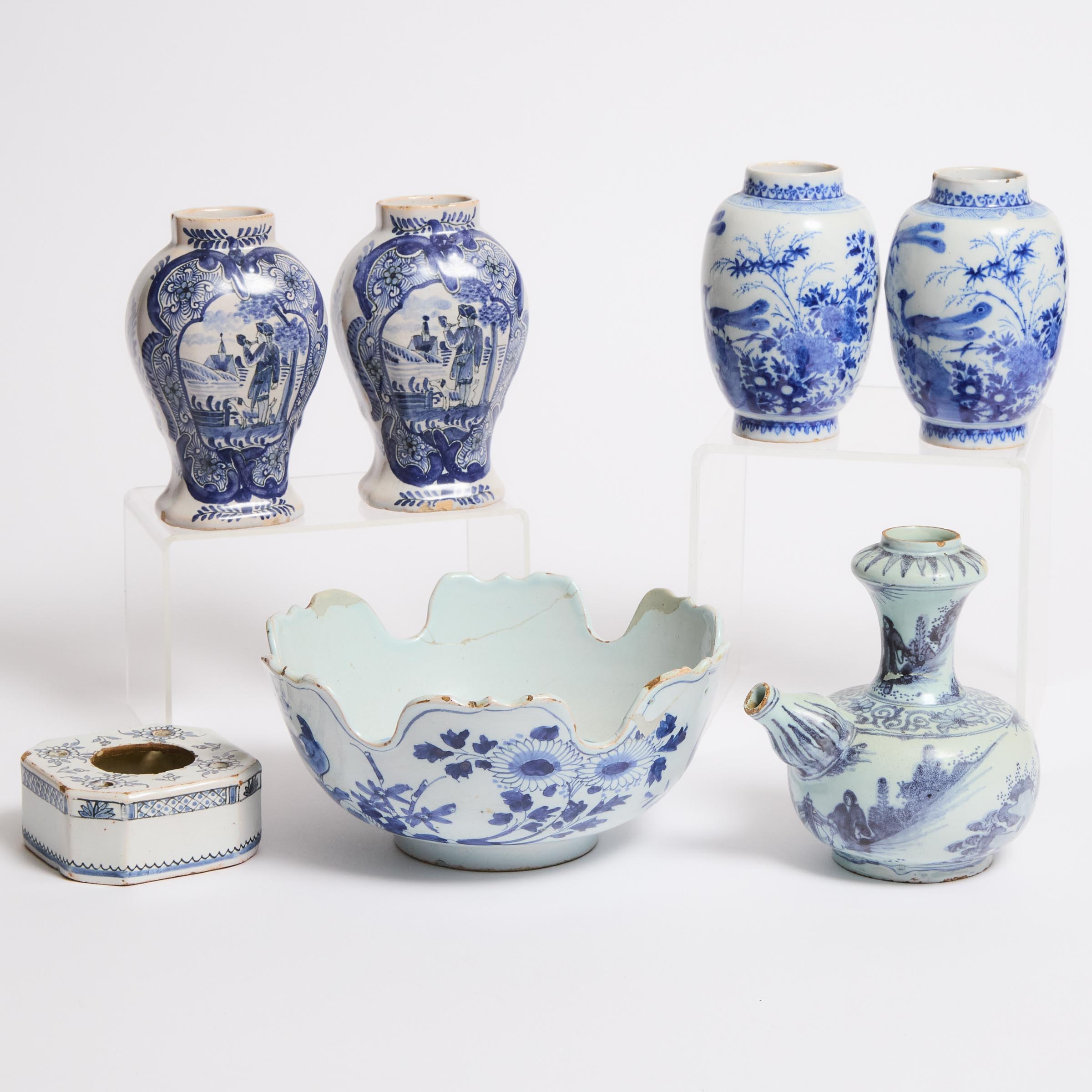 Group of Delft Blue and White Pottery  2fb0430