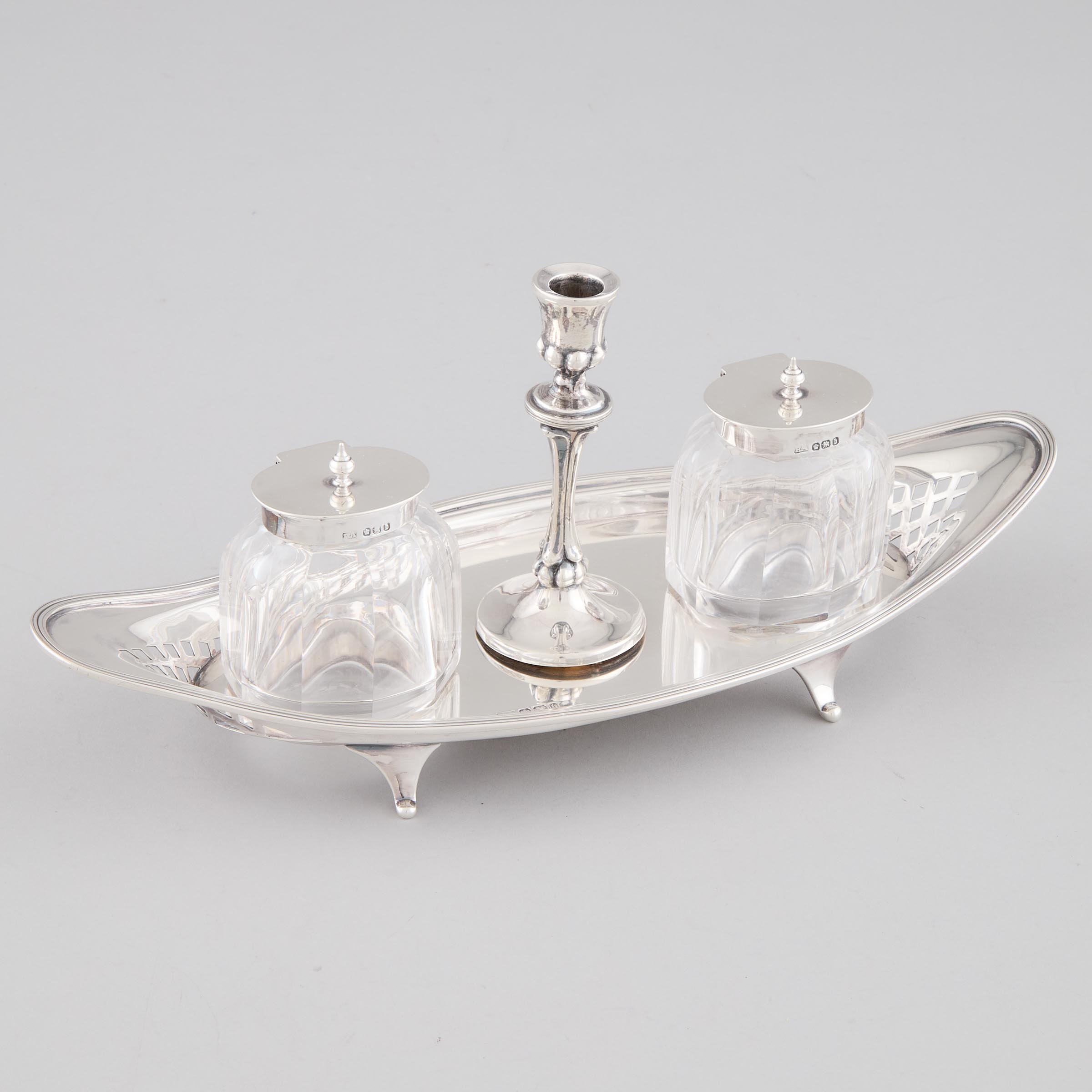 Victorian Silver Inkstand Atkin 2fb049e