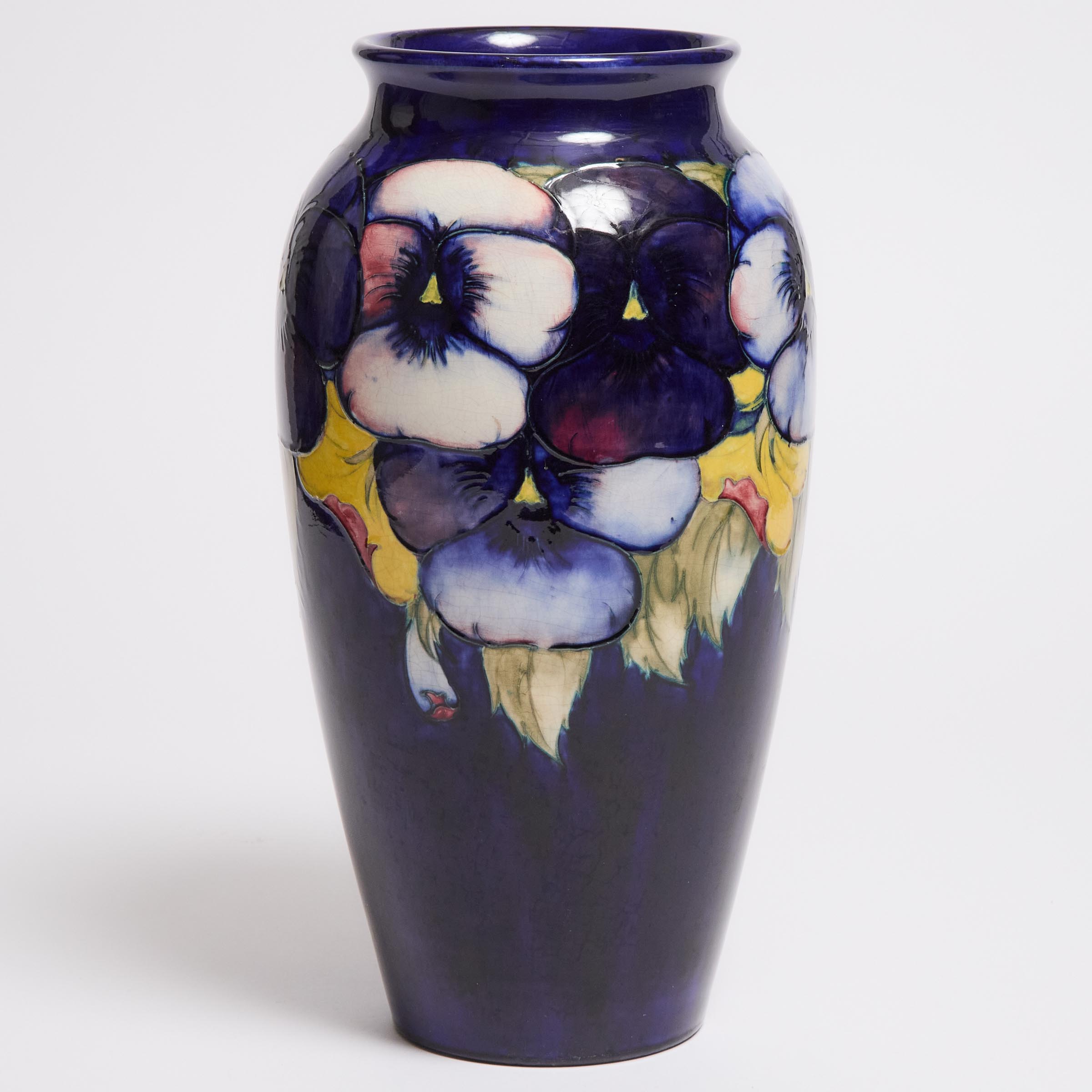 Moorcroft Large Pansy Vase c 1925 30 2fb0478