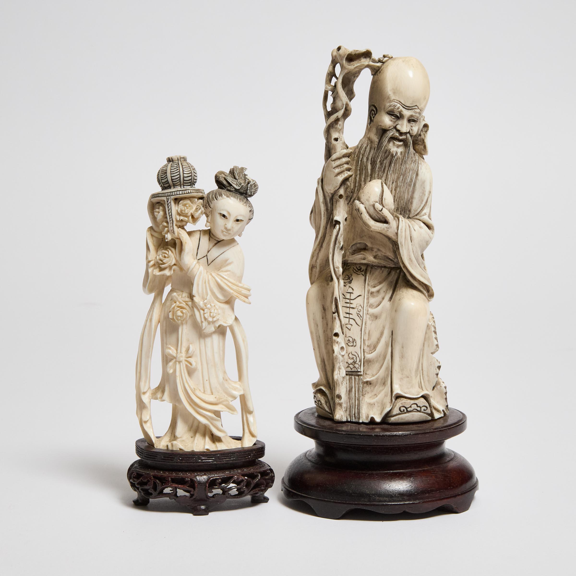 Two Ivory Figures of Shoulao and 2fb0634