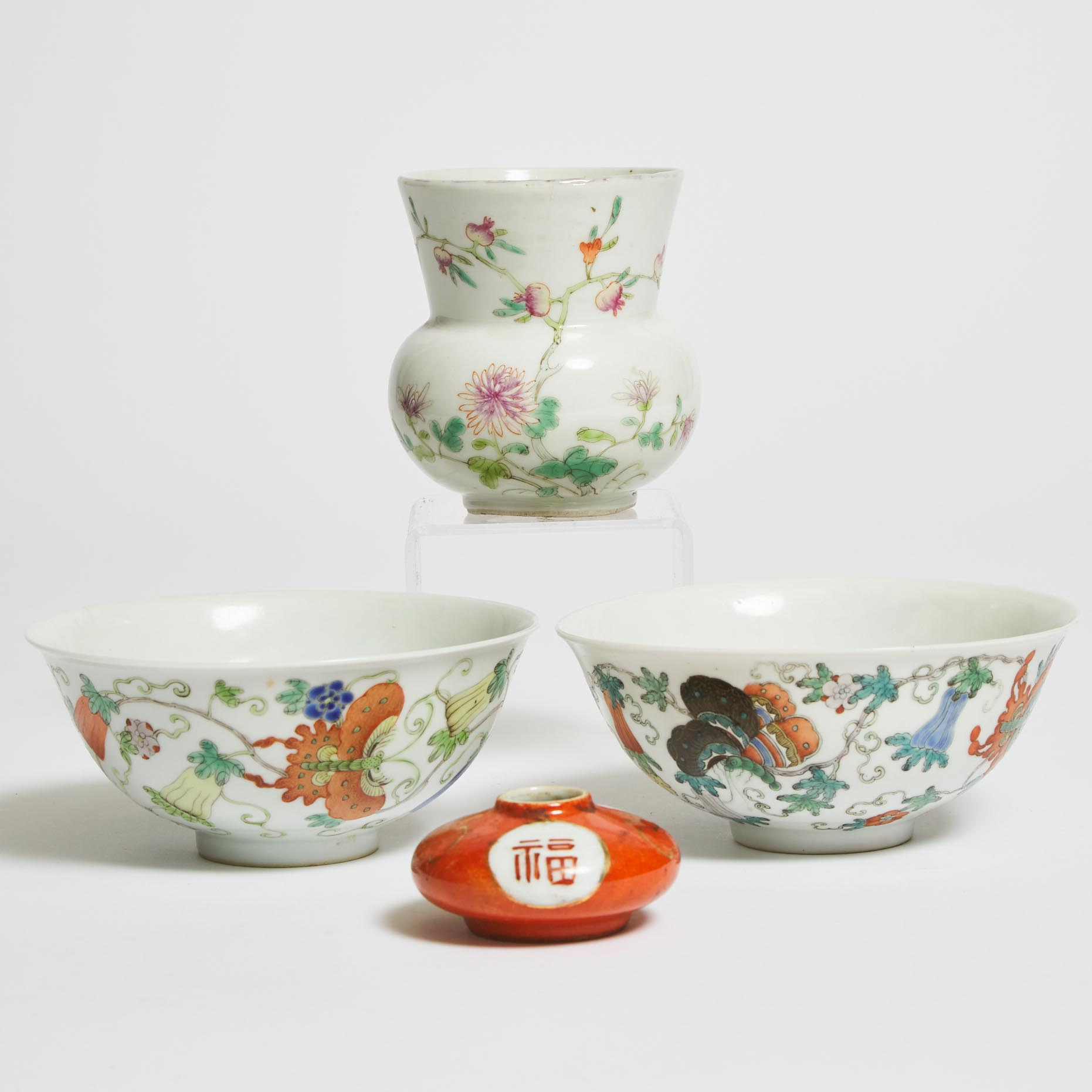 A Group of Four Porcelain Wares, Republican