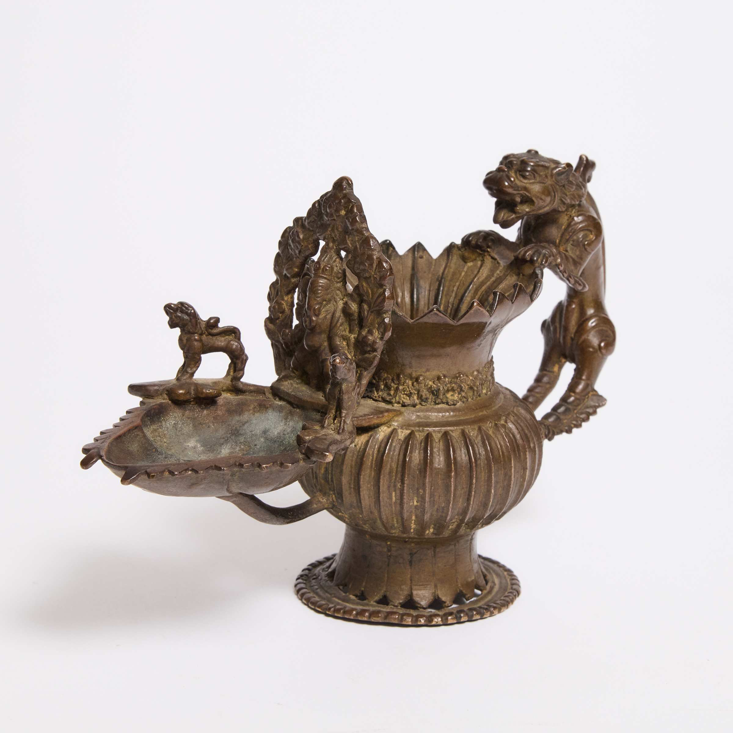 A Nepalese Bronze Ritual Oil Lamp 2fb0640