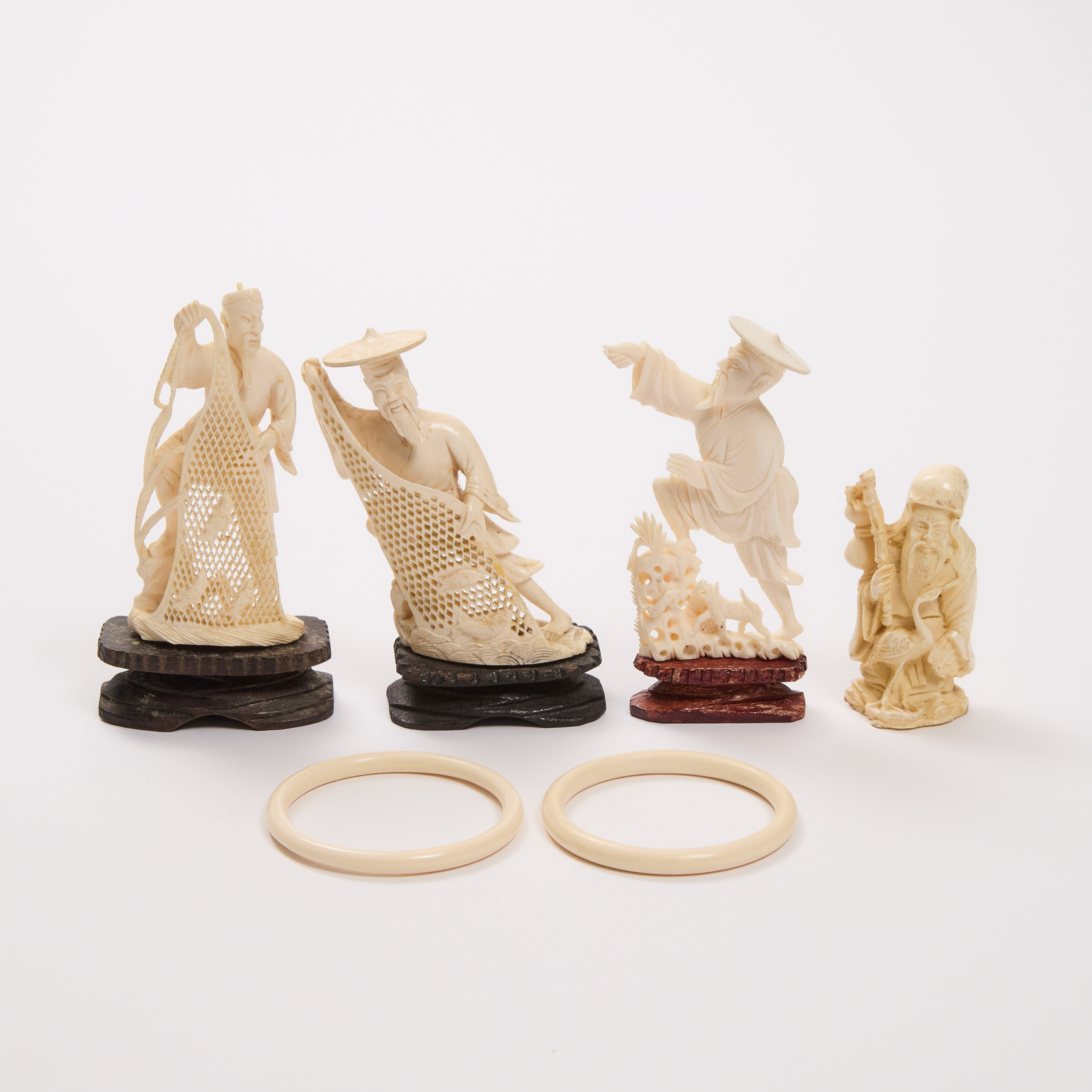 Three Ivory Figures of Fisherman  2fb06b8