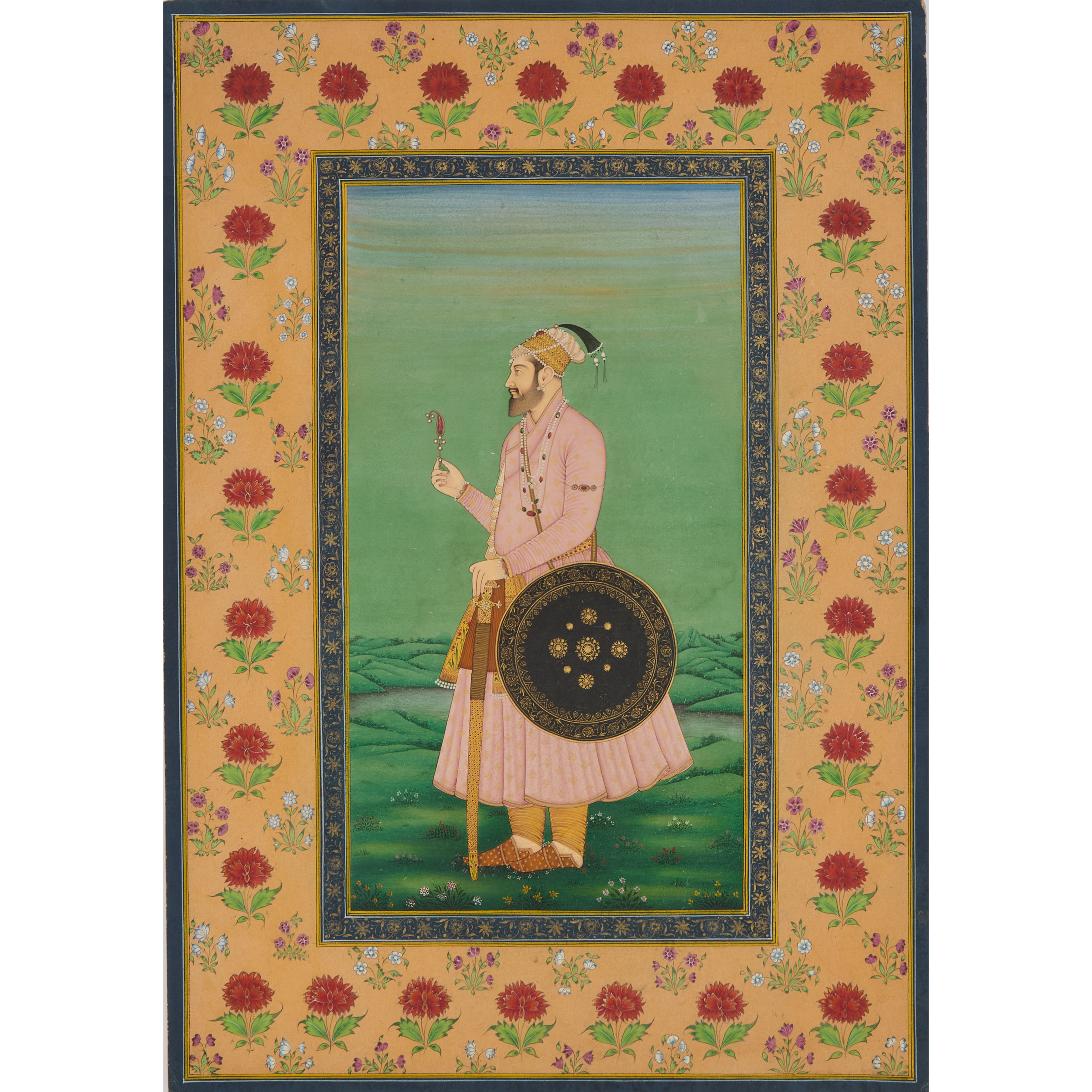 Mughal School A Large Portrait 2fb0664